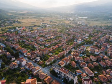 Bulgaristan 'ın Petrich, Blagoevgrad bölgesinin hava manzarası