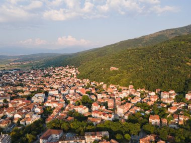 Bulgaristan 'ın Petrich, Blagoevgrad bölgesinin hava manzarası