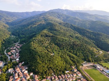 Bulgaristan 'ın Petrich, Blagoevgrad bölgesinin hava manzarası