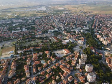 Bulgaristan 'ın Petrich, Blagoevgrad bölgesinin hava manzarası