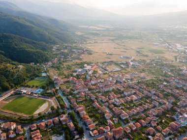 Bulgaristan 'ın Petrich, Blagoevgrad bölgesinin hava manzarası