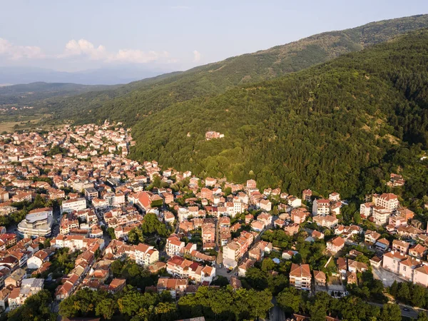 Vista Aérea Cidade Petrich Região Blagoevgrad Bulgária — Fotografia de Stock