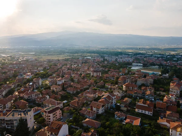 Αεροφωτογραφία Της Πόλης Petrich Περιοχή Blagoevgrad Βουλγαρία — Φωτογραφία Αρχείου