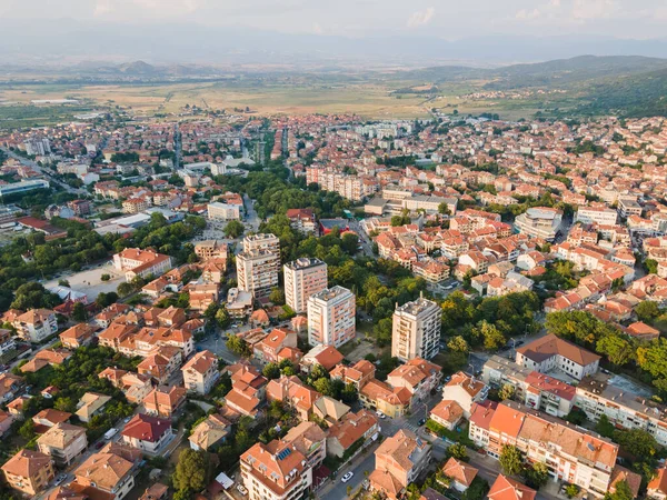 Légi Kilátás Város Petrich Blagoevgrad Régió Bulgária — Stock Fotó