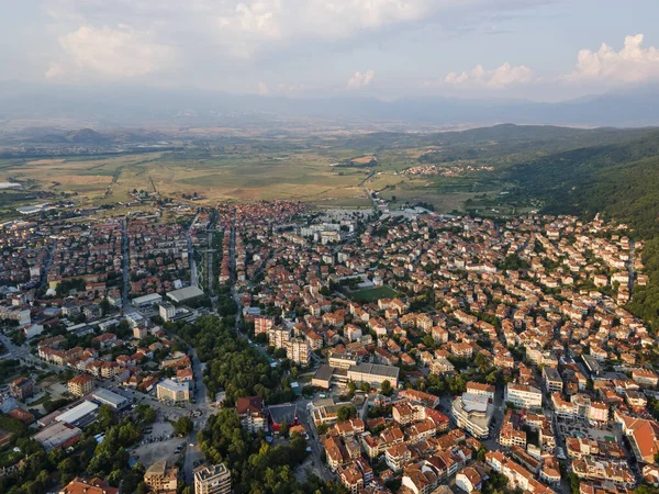Vista Aérea Ciudad Petrich Región Blagoevgrad Bulgaria — Foto de Stock