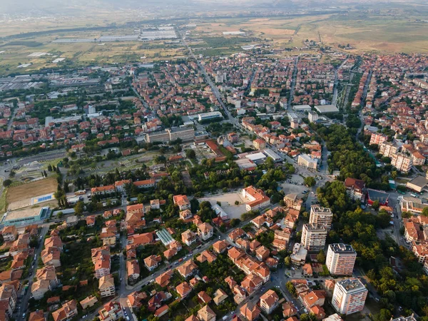 Vista Aérea Cidade Petrich Região Blagoevgrad Bulgária — Fotografia de Stock