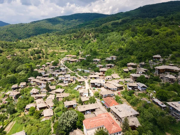 Aerial View Village Kovachevitsa Authentic Nineteenth Century Houses Blagoevgrad Region — Stock Photo, Image