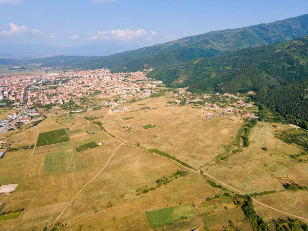 Vista Aérea Del Valle Petrich Región Blagoevgrad Bulgaria — Foto de Stock