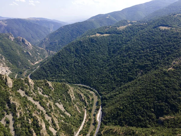 Vue Aérienne Rivière Struma Traversant Gorge Kresna Bulgarie — Photo