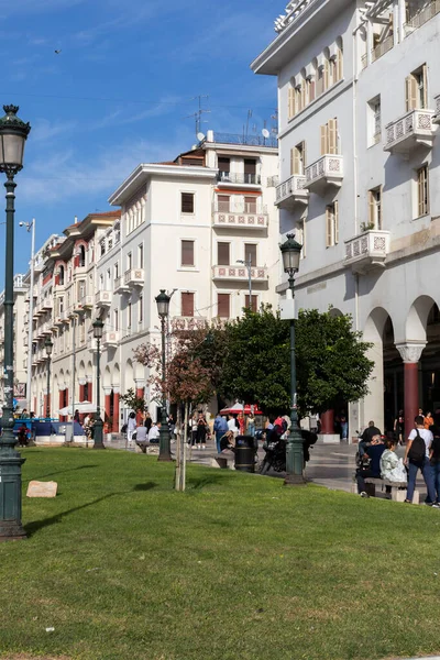 Thesszaloniki Görögország 2019 Szeptember Arisztotelész Tér Panorámája Thesszalonikiben Közép Macedónia — Stock Fotó