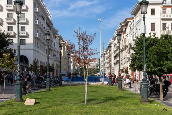 Thessaloniki Grecia Settembre 2019 Panorama Piazza Aristotele Salonicco Macedonia Centrale — Foto Stock