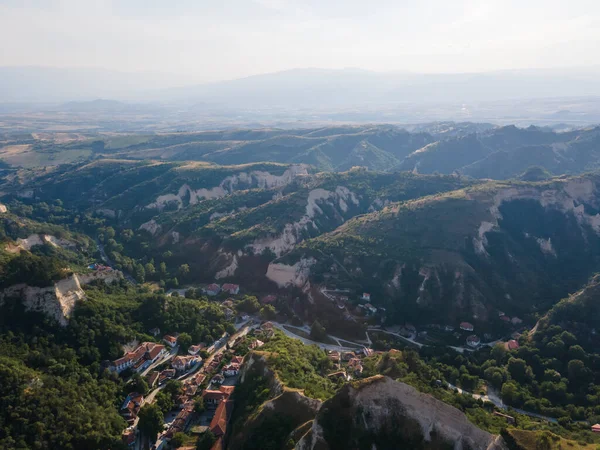 Légi Felvétel Történelmi Város Melnik Blagoevgrad Régió Bulgária — Stock Fotó