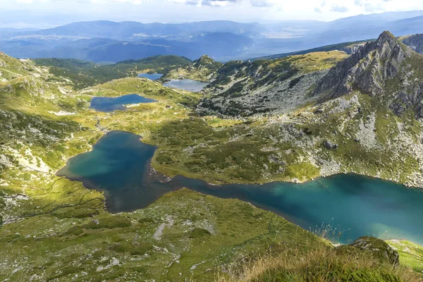 Yedi Rila Gölünün Panoramik Manzarası Rila Dağı Bulgaristan — Stok fotoğraf