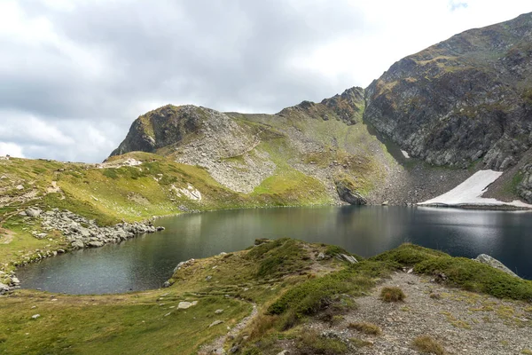 Paisagem Incrível Com Lago Dos Olhos Montanha Rila Sete Lagos — Fotografia de Stock