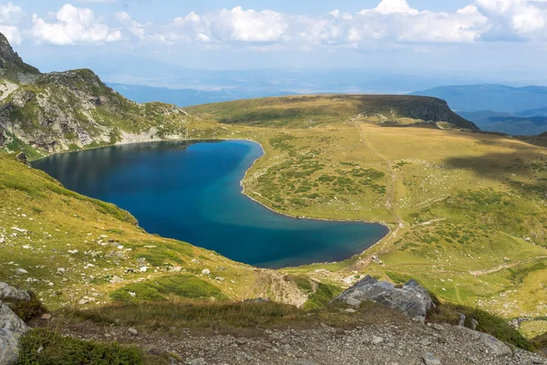 Amazing Landscape Dengan Eye Lake Rila Mountain Seven Rila Lakes — Stok Foto