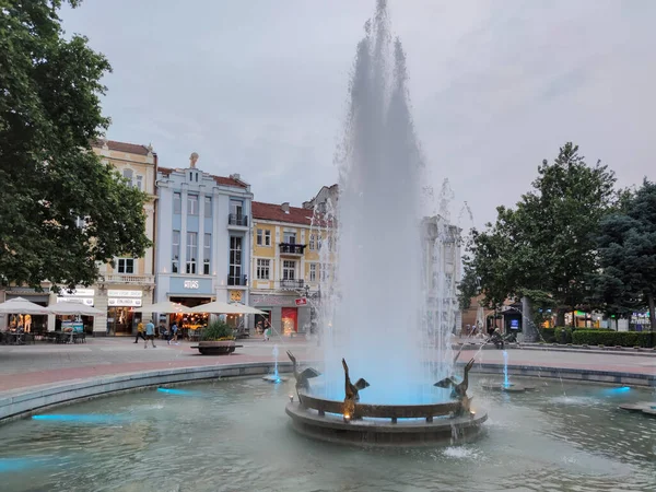 Plovdiv Bulharsko Května 2020 Fontána Před Radnicí Bulharském Plovdivu — Stock fotografie