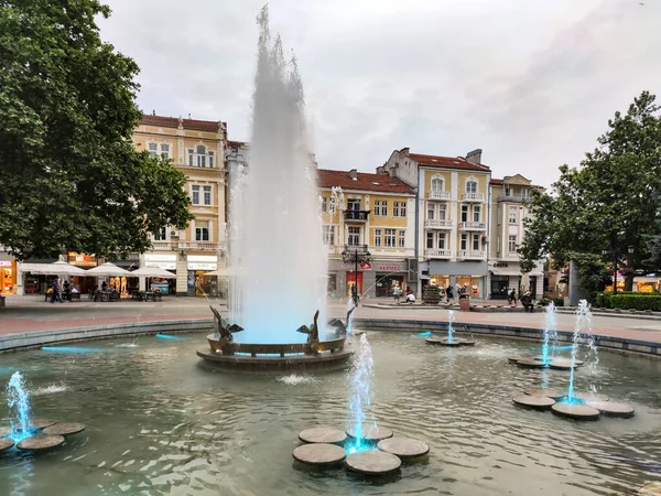 Plovdiv Bulgarien Maj 2020 Fontänen Framför Stadshuset Staden Plovdiv Bulgarien — Stockfoto