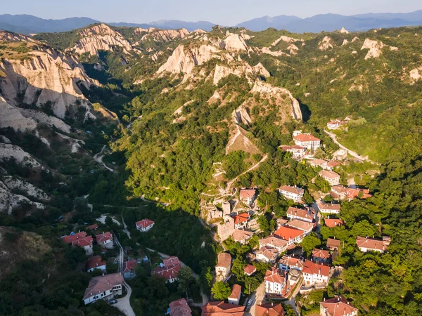 Panorama Cidade Histórica Melnik Região Blagoevgrad Bulgária — Fotografia de Stock