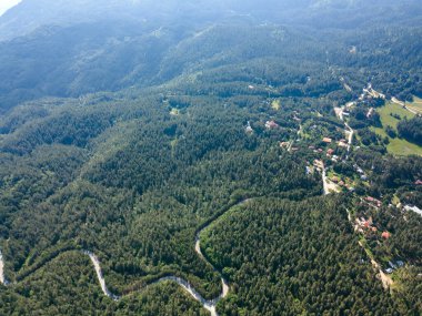 Popovi Livadi Alanı 'nın havadan görünüşü, Pirin Dağı, Bulgaristan