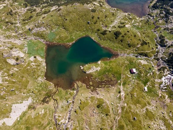 Yedi Rila Gölünün Havadan Görünüşü Rila Dağı Bulgaristan — Stok fotoğraf