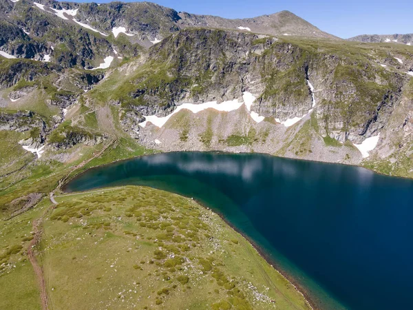 Vue Aérienne Des Sept Lacs Rila Montagne Rila Bulgarie — Photo