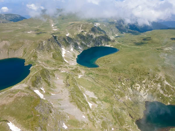 Pemandangan Udara Seven Rila Lakes Rila Mountain Bulgaria — Stok Foto