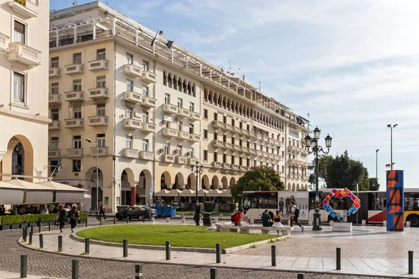 Thessaloniki Griekenland September 2019 Panoramisch Uitzicht Het Plein Aristoteles Thessaloniki — Stockfoto