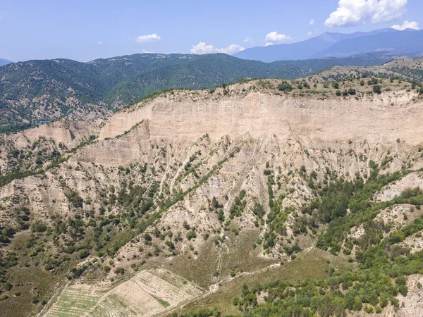 Letecký Pohled Pískové Pyramidy Kresna Blagoevgrad Bulharsko — Stock fotografie