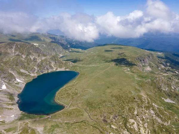 Vista Aérea Los Siete Lagos Rila Montaña Rila Bulgaria — Foto de Stock