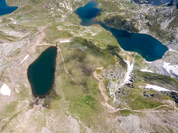 Veduta Aerea Dei Sette Laghi Rila Montagna Rila Bulgaria — Foto Stock