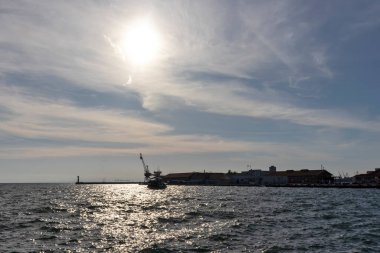 Selanik, Yunanistan - 22 Eylül 2019: Selanik şehir setpanoraması, Orta Makedonya, Yunanistan