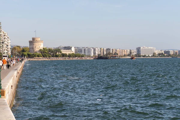 Thessaloniki Griechenland September 2019 Panorama Des Damms Der Stadt Thessaloniki — Stockfoto