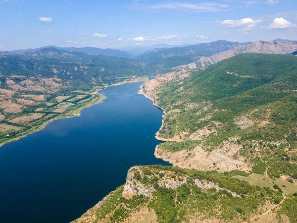 Luchtfoto Van Meanders Van Arda Het Kardzhali Stuwmeer Bulgarije — Stockfoto