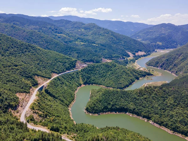 Bulgaristan Smolyan Bölgesi Tsankov Kamak Barajı Nın Hava Manzarası — Stok fotoğraf