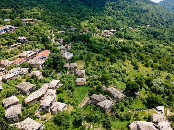 Aerial View Village Kovachevitsa Authentic Nineteenth Century Houses Blagoevgrad Region — Stock Photo, Image