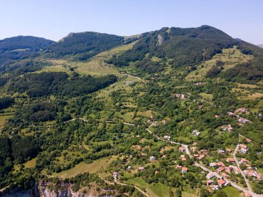 Iskar Nehri Boğazı, Balkan Dağları, Bulgaristan 'ın hava manzarası