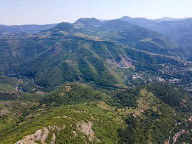 Iskar Nehri Boğazı, Balkan Dağları, Bulgaristan 'ın hava manzarası