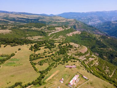 Iskar Nehri Boğazı, Balkan Dağları, Bulgaristan 'ın hava manzarası
