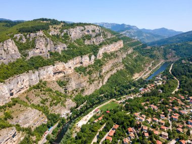 Iskar Nehri Boğazı, Balkan Dağları, Bulgaristan 'ın hava manzarası
