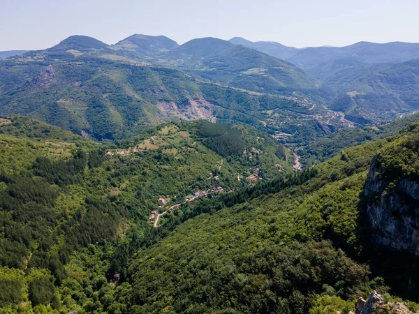 Vista Aérea Desfiladeiro Rio Iskar Montanhas Balcânicas Bulgária — Fotografia de Stock