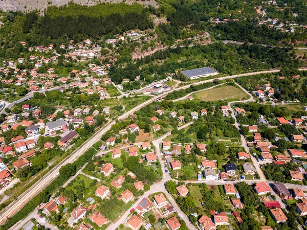 Вид Воздуха Село Церово Балканские Горы Болгария — стоковое фото