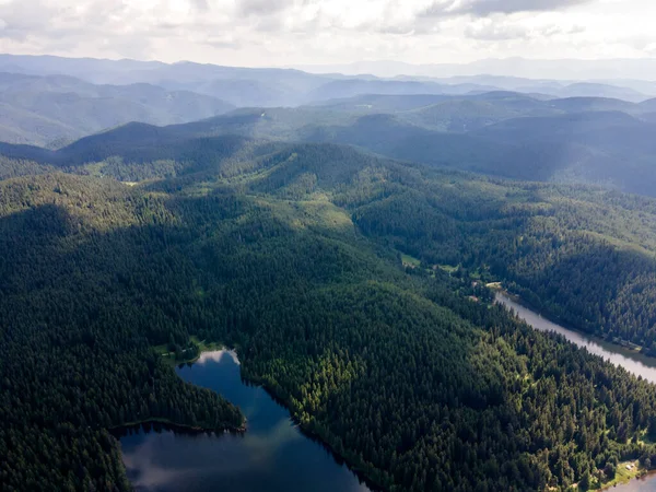 Luchtfoto Van Shiroka Polyana Weide Reservoir Regio Pazardzhik Bulgarije — Stockfoto