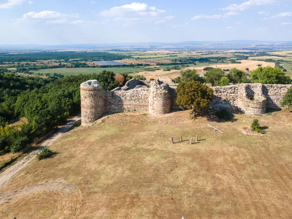 Aerial view of ruins of ancient Mezek Fortress, Haskovo Region, Bulgaria