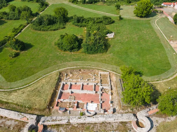 Aerial View Ruins Ancient Roman City Nicopolis Nestum Town Garmen — Stock Photo, Image