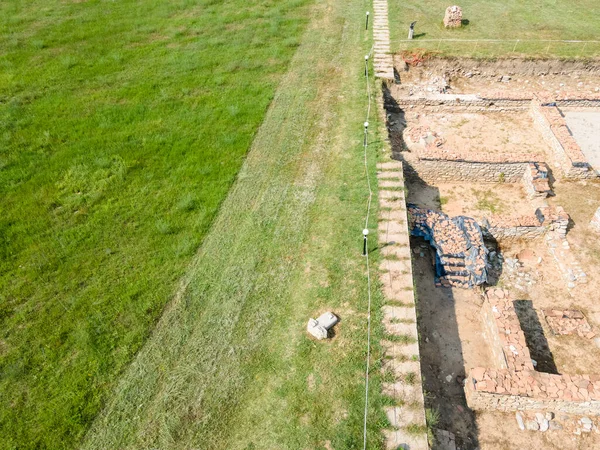 Aerial View Ruins Ancient Roman City Nicopolis Nestum Town Garmen — Stock Photo, Image