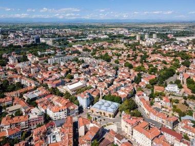 Bulgaristan 'ın Filibe kentinin şaşırtıcı hava manzarası