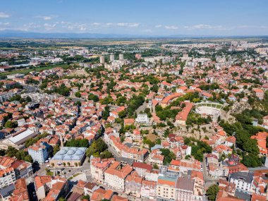 Bulgaristan 'ın Filibe kentinin şaşırtıcı hava manzarası