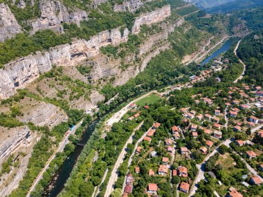 Iskar Nehri Boğazı, Balkan Dağları, Bulgaristan 'ın hava manzarası