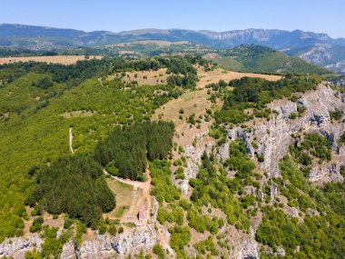 Iskar Nehri Boğazı, Balkan Dağları, Bulgaristan 'ın hava manzarası