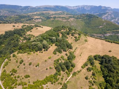 Iskar Nehri Boğazı, Balkan Dağları, Bulgaristan 'ın hava manzarası